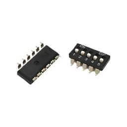 15PCS Black Toggle SMD DIP Switch Module Spacing 2.54MM 24V Patch Type 1 3 4 5 6 7 8 10 PIN Quick Dial The Code(K062c054-KM-03)