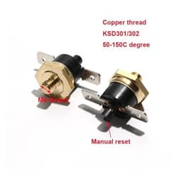 10pcs Professional M4 Screw Type Bimetal Thermal Protector KSD301 250V Manual Reset Temperature Switch