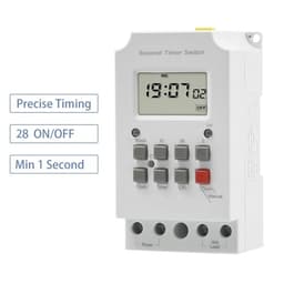 Daily Weekly Programmable Digital Time Switch 25A 30A 110V 220V AC Automatical Miniature Timer Control for Electronic Appliance 1Pcs(25A 12V)