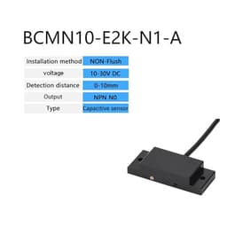 E2K-F Capacitive Proximity Switch Sensor 10mm Sensing Range NPN PNP 12-24V DC Square Capacitive Sensor(NPN NO)