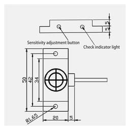 E2K-F Capacitive Proximity Switch Sensor 10mm Sensing Range NPN PNP 12-24V DC Square Capacitive Sensor(NPN NO)