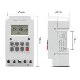 Daily Weekly Programmable Digital Time Switch 25A 30A 110V 220V AC Automatical Miniature Timer Control for Electronic Appliance 1Pcs(25A 12V)