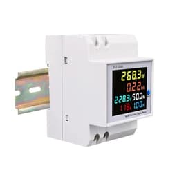 Single Phase Energy Meter Electricity Usage Monitor AC 40-300V 100A Voltmeter Ammeter Watt Kwh Frequency Power 1Pcs(40-300V Built-in CT)