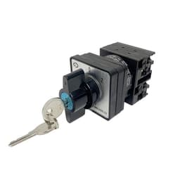 Rotary Changeover Cam Switch 3 Position with Key 2 Poles 690V 20A Selector Control Circuit Dual Power YMW42S-20/2