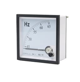 SQ-72-HZ Pointer Type AC 100/220V/380V Analog Panel Frequency Meter Tester Gauge Indicator 45-55Hz 45-65Hz 55-65Hz 72x72mm 1Pcs(45-55Hz,110V)
