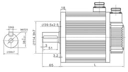180ST-M19015 3.0KW AC servo Motor 1500RPM 19Nm 220V/380V and Matched servo Driver JB-1000C50L/H with 5m Cable(220V)
