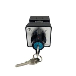 Rotary Changeover Cam Switch 3 Position with Key 2 Poles 690V 20A Selector Control Circuit Dual Power YMW42S-20/2