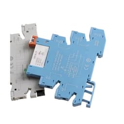 FY-41F-1 Din Rail Slim Relay Module Protection Circuit 6A 12VDC/AC Or 24VDC/AC Socket 6.2mm Thickness 1Pcs