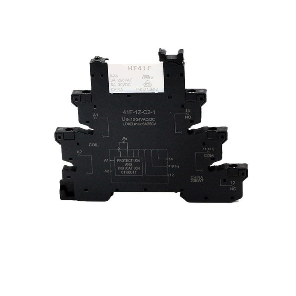 6A 1CO Relay 41F-5-ZS 41F-12-ZS 41F-24-ZS 5V 12V 24V 1Pcs(5V Black Color)