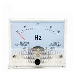85L1-HZ Square Pointer Type AC 100/220V/380V Analog Panel Frequency Meter Tester Gauge Indicator 45-55Hz 65x65mm 1Pcs(220V)