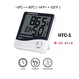 LCD Electronic Digital Temperature Humidity Meter Indoor Outdoor Thermometer Hygrometer Weather Station Clock