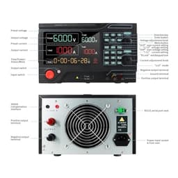 Laboratory Programmable DC Power Supply 60V 50A 10mV 10mA RS232 RS485 USB