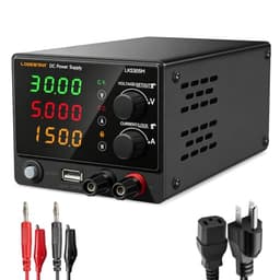 LODESTAR LKS305M Mini Variable DC Power Supply 0-30V 0-5A CV/CC Regulated Bench Power Source for Electronics Repair