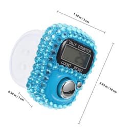Rhinestone Digital Finger Tally Counter, Ring-shaped Electronic Resettable