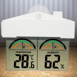 LCD Display Suction Cup Indoor Outdoor Temperature Humidity Meter