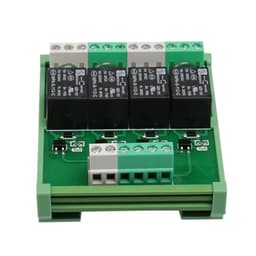 4 Channel Relay Module 1 SPDT DIN Rail Mount 12V 24V DC/AC Interface Relay Module 220V 230V 5VDC(FY-T734-5VDC)