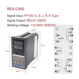 REX-C100,400,700 Relay Output PID Thermomstat Regulator Dual Digital