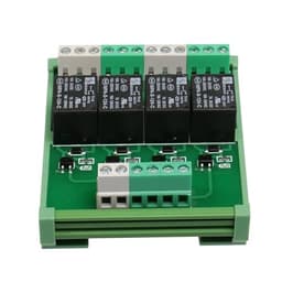4 Channel Relay Module 1 SPDT DIN Rail Mount 12V 24V DC/AC Interface Relay Module 220V 230V 5VDC(FY-T734-5VDC)