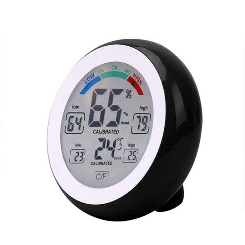 ABS Circle Touch Temperature Humidity Meter Household Digital Electronics Indoor