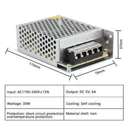 AC DC 5V 12V 24V 36V Power Supply 1A 2A 3A 4A 5A 6A 8A 10A 15A 20A 30A 220V to Led Converter(1a,DC12V)