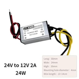 15V-40V to 12V 5A 10A 20A Converter Step Down Voltage Regulator 24 Volt to 12 Volt Module for Cars Solar(24V to 12V 2A)