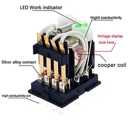 20PCS HH54P MY4NJ Plug-in Relay PYF14A DC/AC 12v 24v 36v 48v 110v 220v 5A Silver Contact 14pins 4PDT Rele Socket