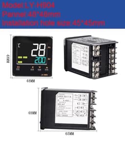 Large HD Digital PID Temperature Controller Heating Cooling Regulator Universal Multi Thermocouple Output Relay Thermostat(48 48 SSR Output)