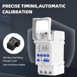Electronic Weekly 7 Days Programmable Digital TIME Relay Timer Switch Control AC 220V 230V 12V 24V 48V 16A Din Rail Mount THC15A 1Pcs(220V AC)