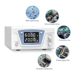 Bench Source Laboratory dc stabilized Power Supply Adjustable Variable Digital Regulated 30v 20a 60v 10a(100V 10A,220 V)