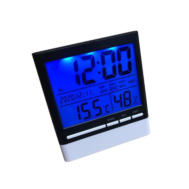 Home Indoor Backlit Calendar Multi Functional Temperature Humidity Meter