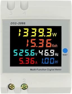 Single Phase Energy Meter Electricity Usage Monitor AC 40-300V 100A Voltmeter Ammeter Watt Kwh Frequency Power 1Pcs(40-300V Built-in CT)