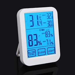 Touch Screen Digital Thermometer Hygrometer Electronic LCD Temperature Humidity Meter