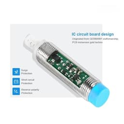 5 Pieces IP68 1500Hz M8 M12 M18 M30 Short Size Custom Cylindrical inductive Proximity Sensor(M12 3mm -Flush)