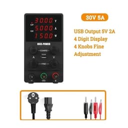 USB DC Lab Power Supply Adjustable 30V 10A 60V 5A Voltage Regulator Bench
