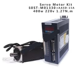 400w 60st-M01330 220v Ac Servo Motor 3000rpm 1.27n.M. Single-Phase Servomotor Ac Drive Permanent Magnet Matched Driver Aasd-15a.