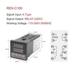 REX-C100,400,700 Relay Output PID Thermomstat Regulator Dual Digital