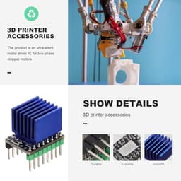 5pcs Stepper Motor Driver Module, Tmc2225 Quiet 256 Microstep