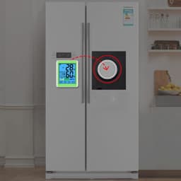 Home Temperature Humidity Meter Digital Display Touchscreen Indoor Use with Time Function