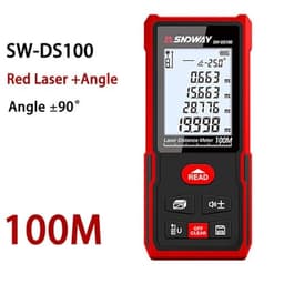 Distance Meter 50/70/100/120m Digital Range Electronic Level with Angle Sensor Tape Trena Mini Rangefinder(SW-DS50 50m)