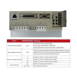 1pcs T3L-L20F-RABN / T3L-L30F-RABF AC Servo Motor Driver 220V 10A 15A with RS485 for 400W 600W 750W 1KW 1.5KW 2KW 3.8KW Motor(T3L-L20F-RABN 10A)