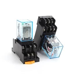10pcs Intermediate Relay HH53P MY3NJ Plug-in DC AC12v 24v AC110v 220v 5a Silver Contact PYF11a 11pins Socket(AC 12V)