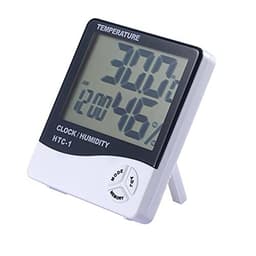 LCD Electronic Digital Temperature Humidity Meter Indoor Outdoor Thermometer Hygrometer Weather Station Clock