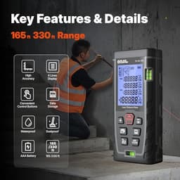 BLACK CANYON Laser Distance Meter,165/230/330 ft Range