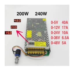 AC Converter 220V 110V to DC 5V 12V 24V 36V 48V 240W Switching Power Supply Adjustable Voltage Regulated Board Digital Display(0-48v 5a 240w)