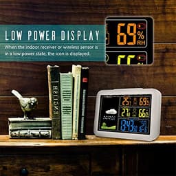 Digital Alarm Clock Weather Forecast Station Home Room Indoor Outdoor Temperature and Humidity Meter with 5min Snooze Function