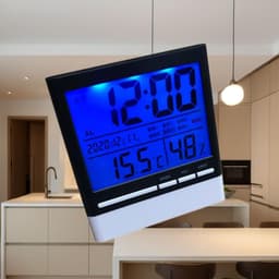 Home Indoor Backlit Calendar Multi Functional Temperature Humidity Meter