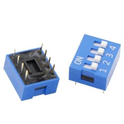IMC Hot 10 Pcs 2 Row 8 Pin 4P Positions 2.54mm Pitch DIP Switch Blue