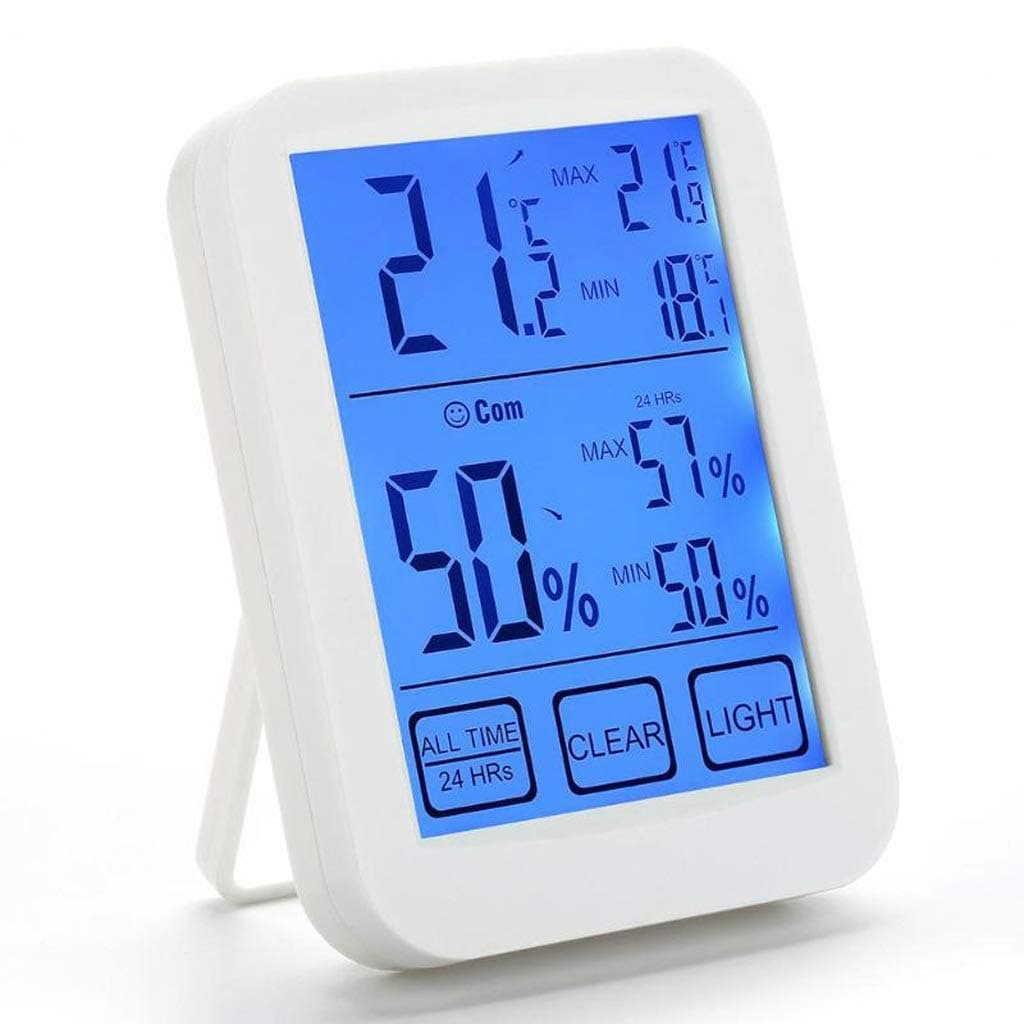 Touch Screen Digital Thermometer Hygrometer Electronic LCD Temperature Humidity Meter