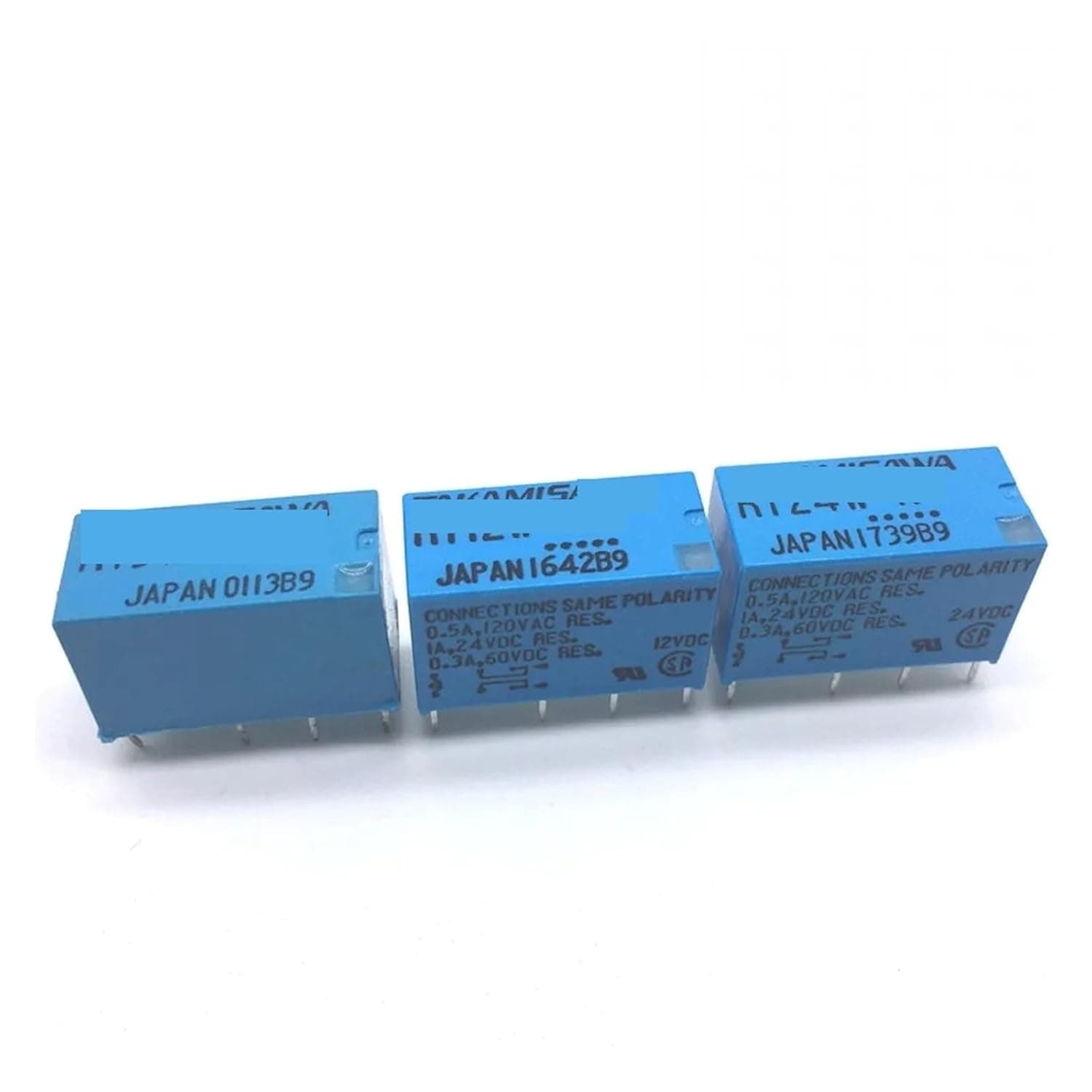 10pcs TAKAMISAWA RY5W-K RY12W-K RY24W-K 5/12/24V DPDT Signal Relay 8 Pin 1A