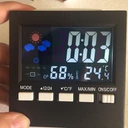 Thermometer Clock Alarm Household Humidity Temperature Meter